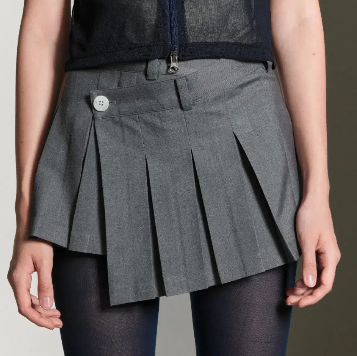 ☆送料・関税込☆GRAILZ★UNBALANCE PLEATS WRAP SKIRT★ Grailz unbalance pleats wrap skirt grey - メルカリ