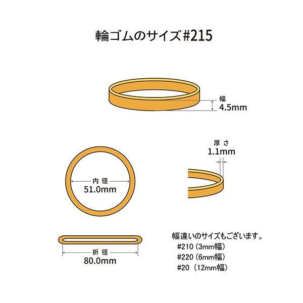 まとめ 共和 オーバンド 215 内径51mm 500g入 透明袋 GJA-N-007 1袋 ×3セット