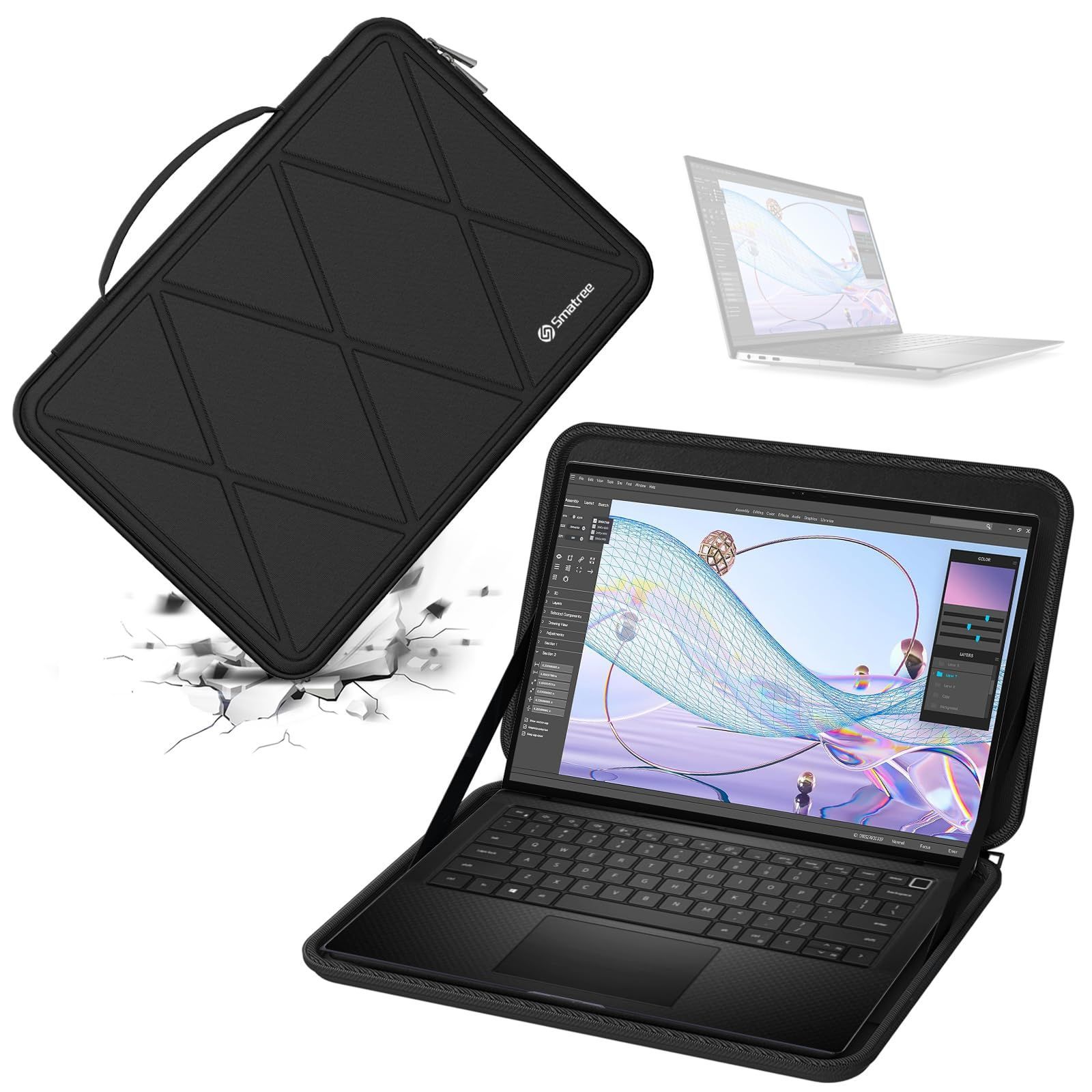 商品 防水 ラップトップ用ハードケース E7240|E7250|E7270 Latitude DELL DELL インチ 360度耐衝撃 X8030 12.5 Workstation 5470 Precision 14インチ ハードEVA保護スリーブ