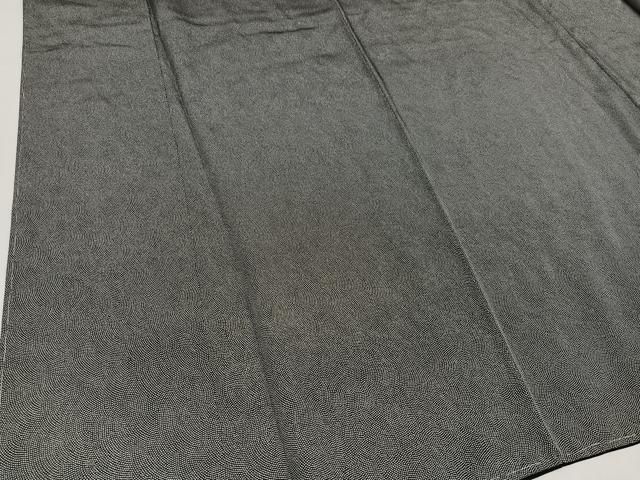 平和屋着物○江戸小紋 鮫小紋柄 黒地 正絹 逸品 未使用 AAAY5986ph