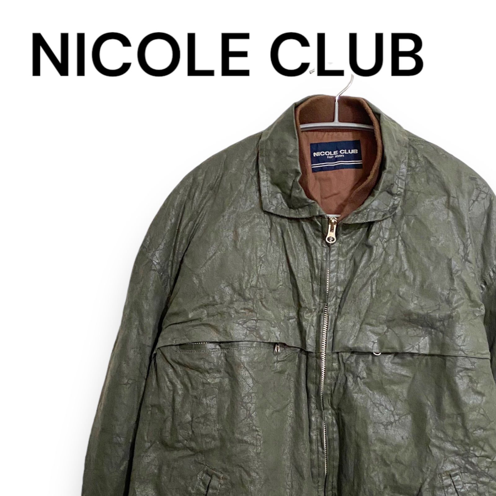 NICOLE CLUB ニコルクラブ レザー調 ブルゾン ジャケット アウター