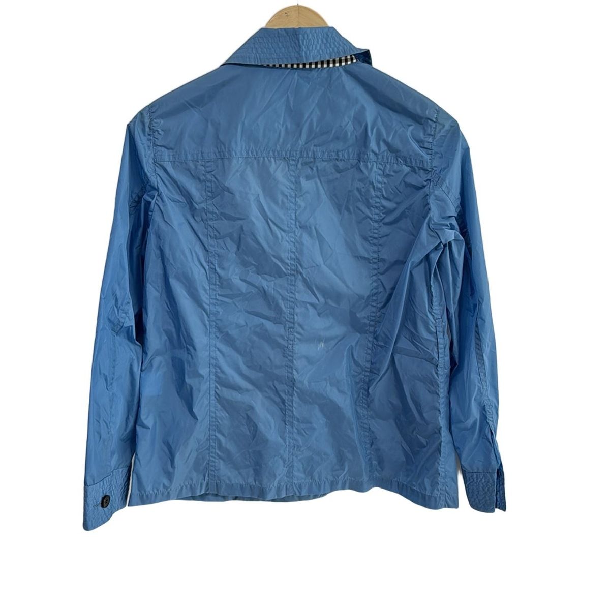 【送料無料】 Aquascutum アクアスキュータム コート サイズ8 M レディース - ライトブルー 長袖|レインコート|春|秋