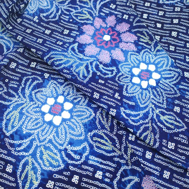 有松鳴海絞り　新古品 新古品】 夏物 本場有松鳴海絞り 浴衣 未使用 有松 ゆかた 絞り