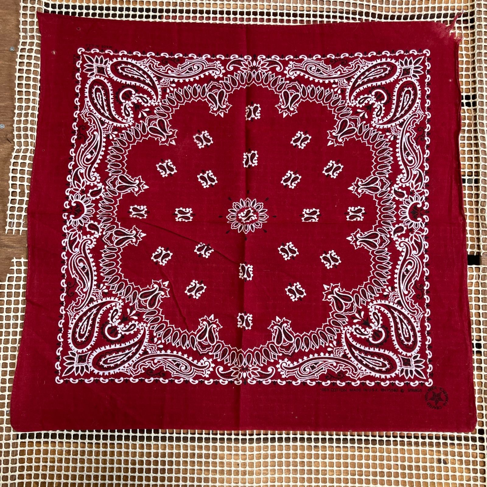 バンダナ 赤 80s RN15582 SPRINGS ビンテージ VINTAGE