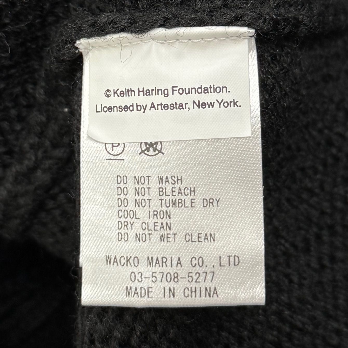 参考上代42900円 WACKO MARIA × KEITH HARING 24AW CREW NECK SWEATER 