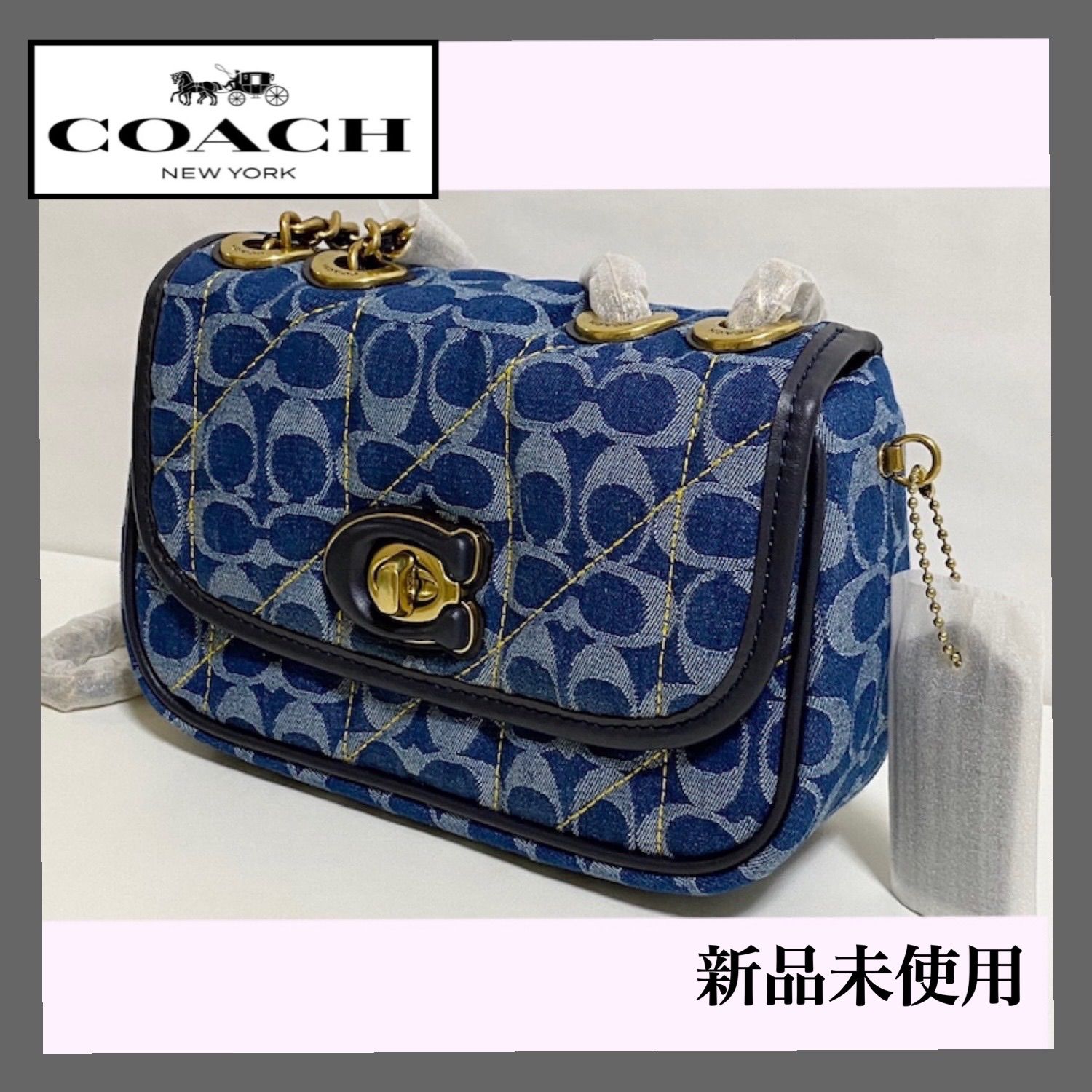 COACH ピロー マディソン ショルダーバッグ CA581 デニム-