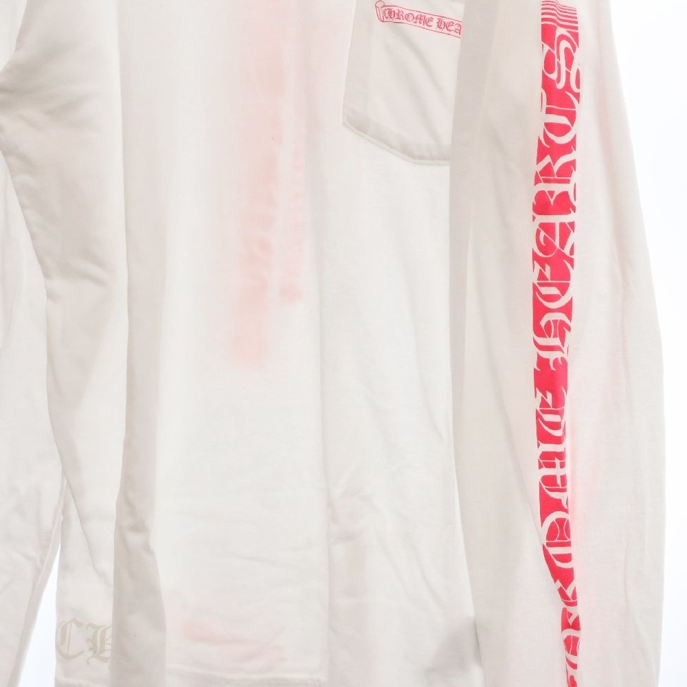 CHROME HEARTS (クロムハーツ) Neon Pink Stripe Logo L/S Tee CHROME HEARTS (クロムハーツ) Neon Pink Stripe Logo L/S Tee