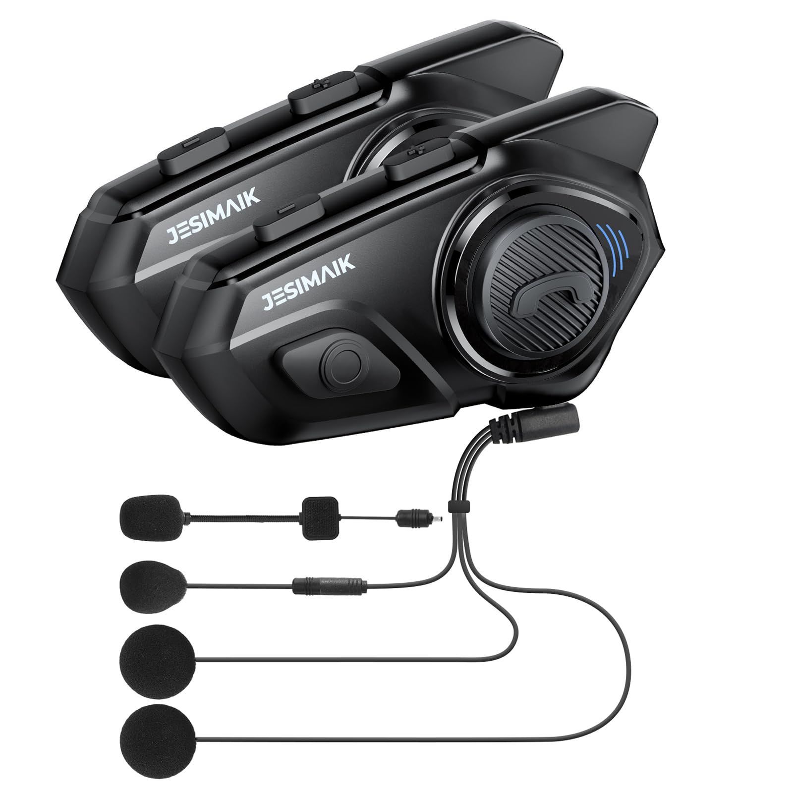 JESIMAIK バイク インカム R16Pro バイク用インカム 音楽ながら通話 FMラジオ 6人同時通話 デュアルチップ Qualcomm 7mm快適スピーカー ワンタッチ全部ペアリング 通信自動復帰 通信距離1500m IP67防水防塵 音楽共有