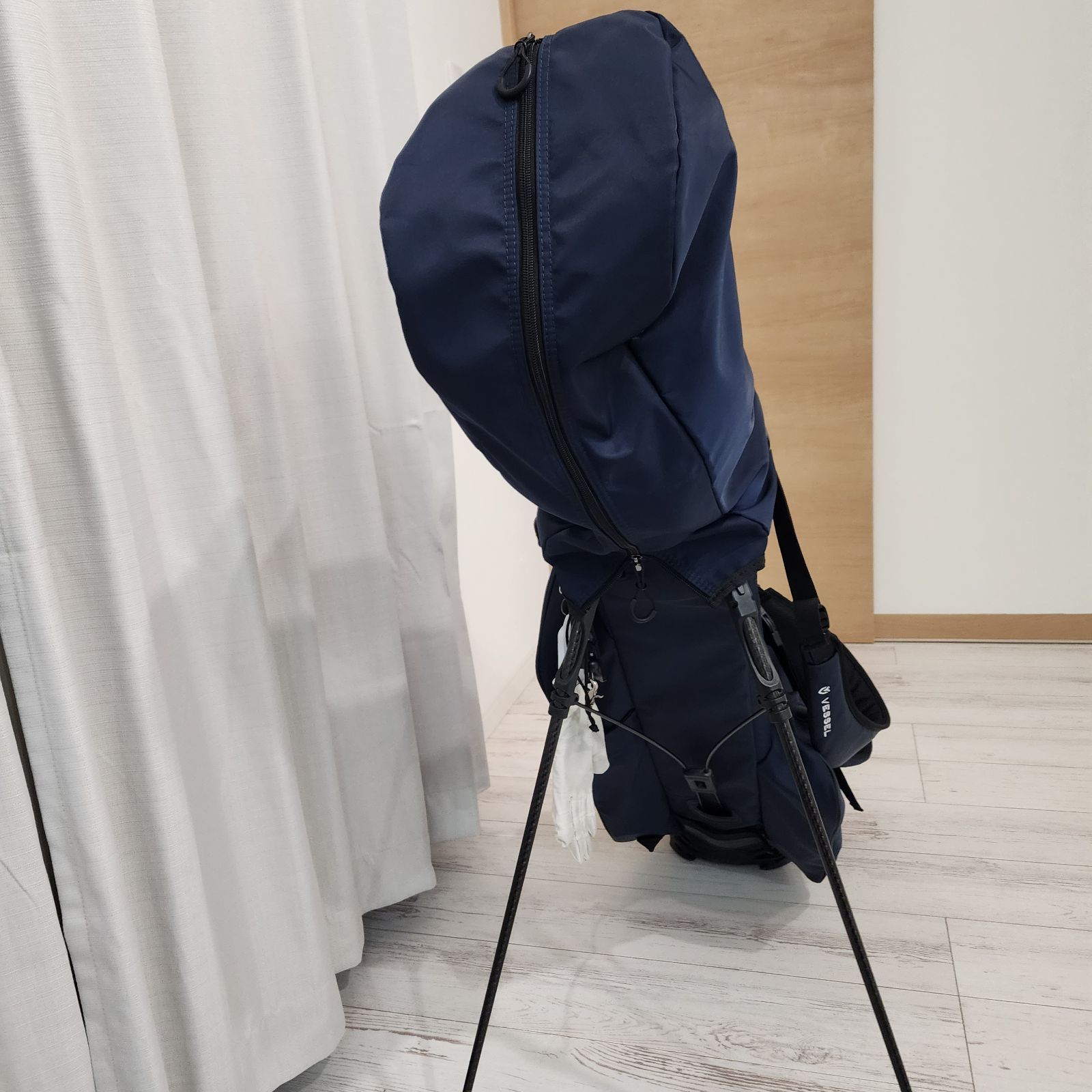 VESSEL ベゼル スタンド式 キャディバッグ 7.5型　ネイビー Vessel ベゼル ゴルフ スタンド キャディバッグ 軽量 7.5型 47インチ