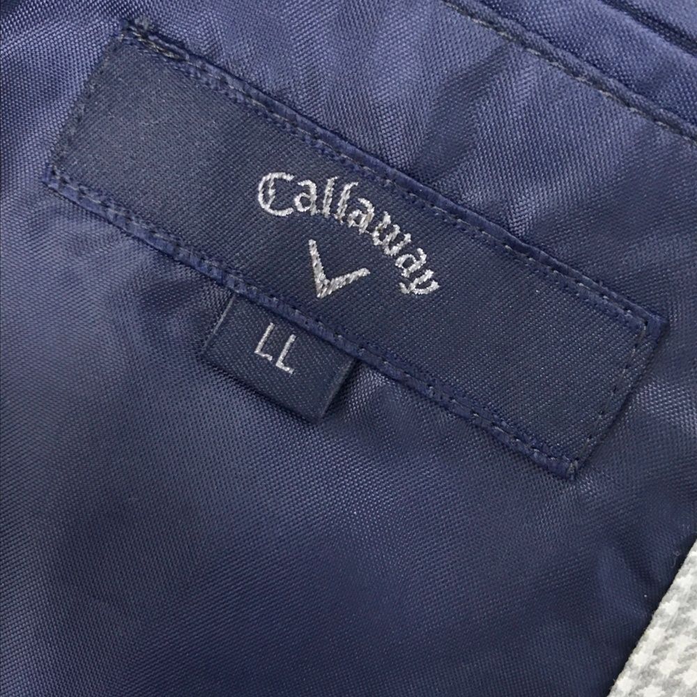 サイズ：LL CALLAWAY キャロウェイ  テーラードジャケット 千鳥格子柄 グレー系 [240101479539] ゴルフウェア メンズ ストスト サイズ：LL CALLAWAY キャロウェイ テーラードジャケット 千鳥格