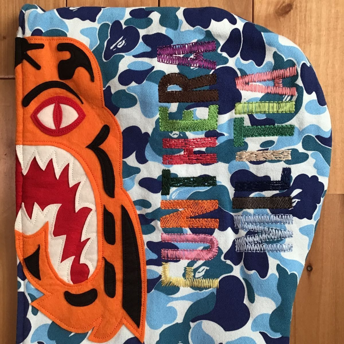 ABC camo blue タイガー パーカー Mサイズ Tiger full zip hoodie a