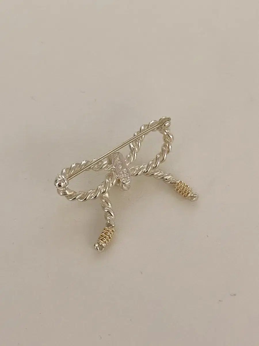 美品✨ティファニー リボン ピンブローチ シルバー Knot ヴィンテージ