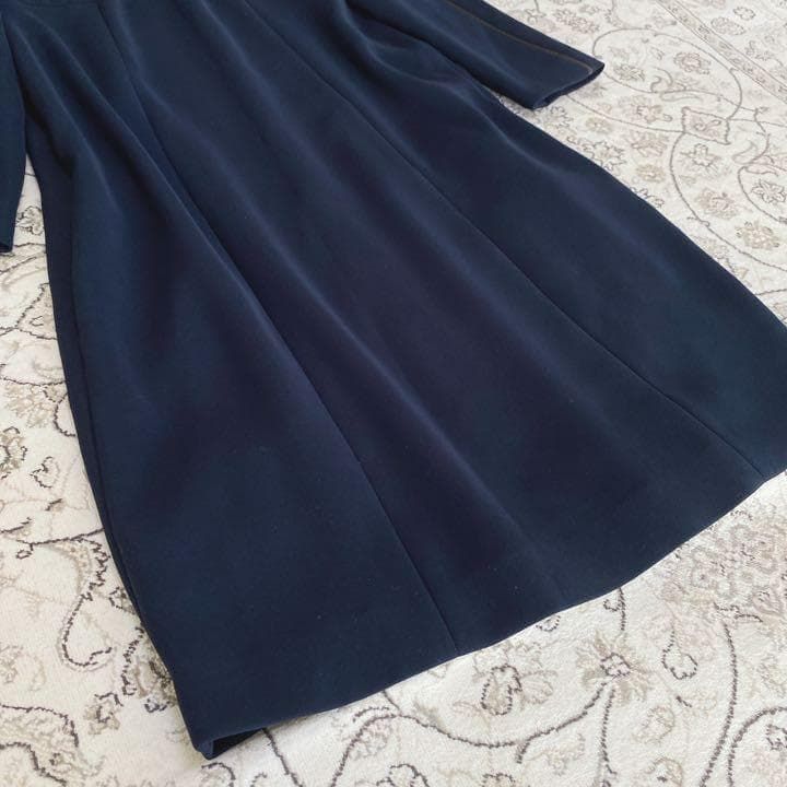 FOXEY NEWYORK ワンピース サイドレザーデザイン 大人 ネイビー NICORILABO_COM