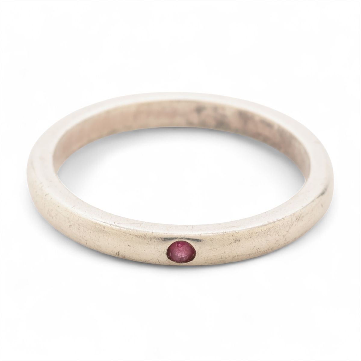 TIFFANY-Co. ティファニー リング 指輪 スタッキングバンド 925 ルビー 14号