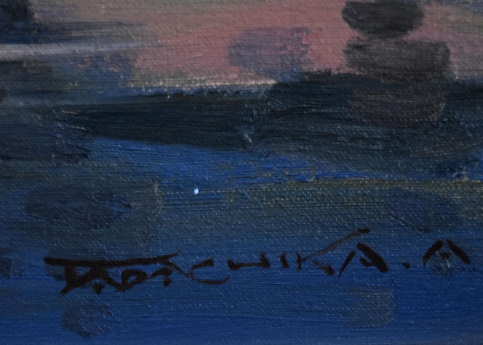 赤羽忠親 「上高地秋景」 風景画 油彩 P15号 真作保証 安曇野風景画