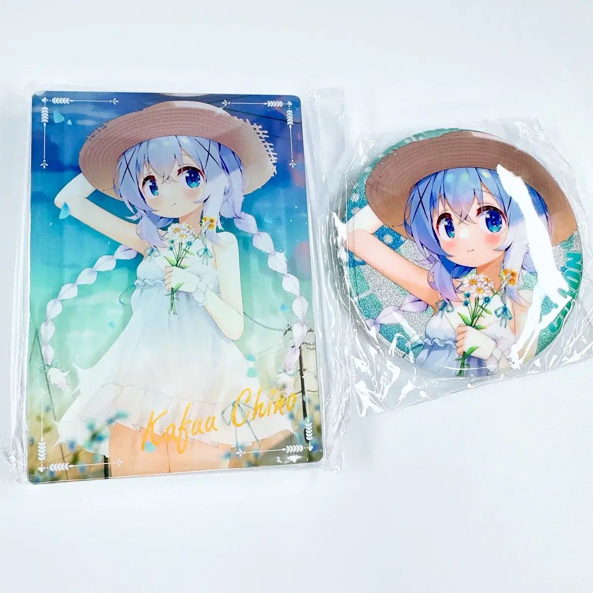 ウサギを注文する チノ ONE PIECE(ワンピース) アクリル ブロック 外 バッジ セット (オーダーはうさぎですか)