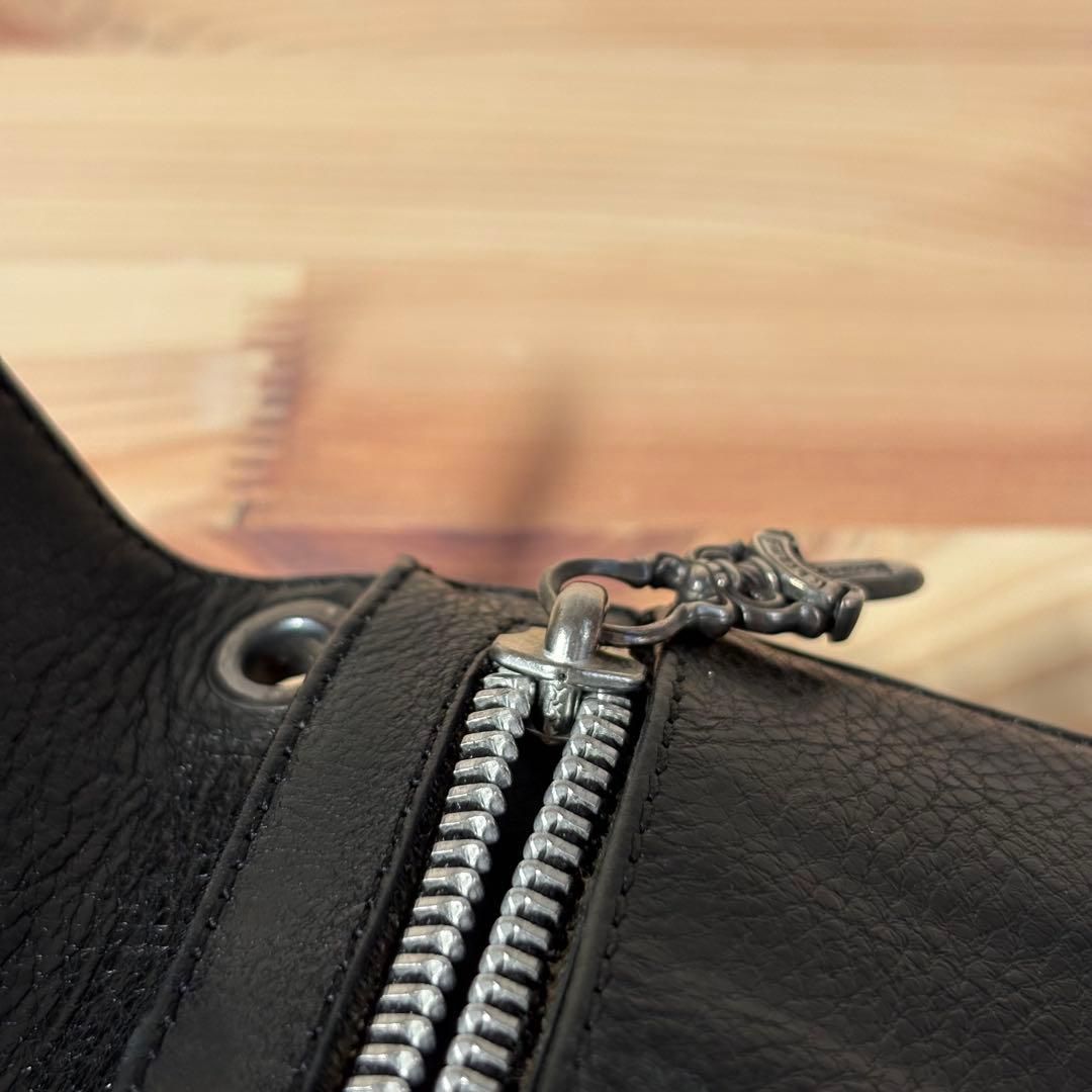 自然光撮影・極美 CHROME HEARTS WAVE WALLET 長財布 - メルカリ