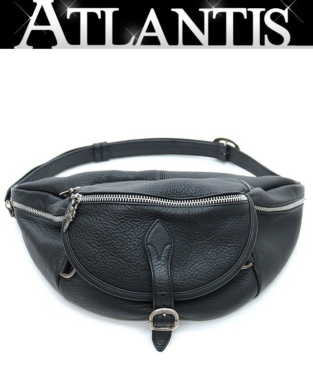 CHROME HEARTS 銀座店 クロムハーツ インボイス付き スナットパック ♯1 ラージ ボディバッグ ショルダーバッグ メンズ SV925 黒 97052