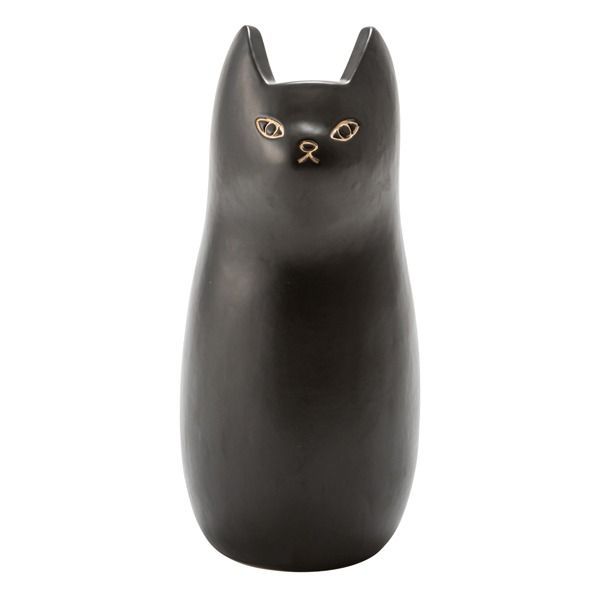 お試し 傘立て アンブレラスタンド 約幅19cm ブラック 猫型 陶器製 玄関 エントラ 4323.10円 その他