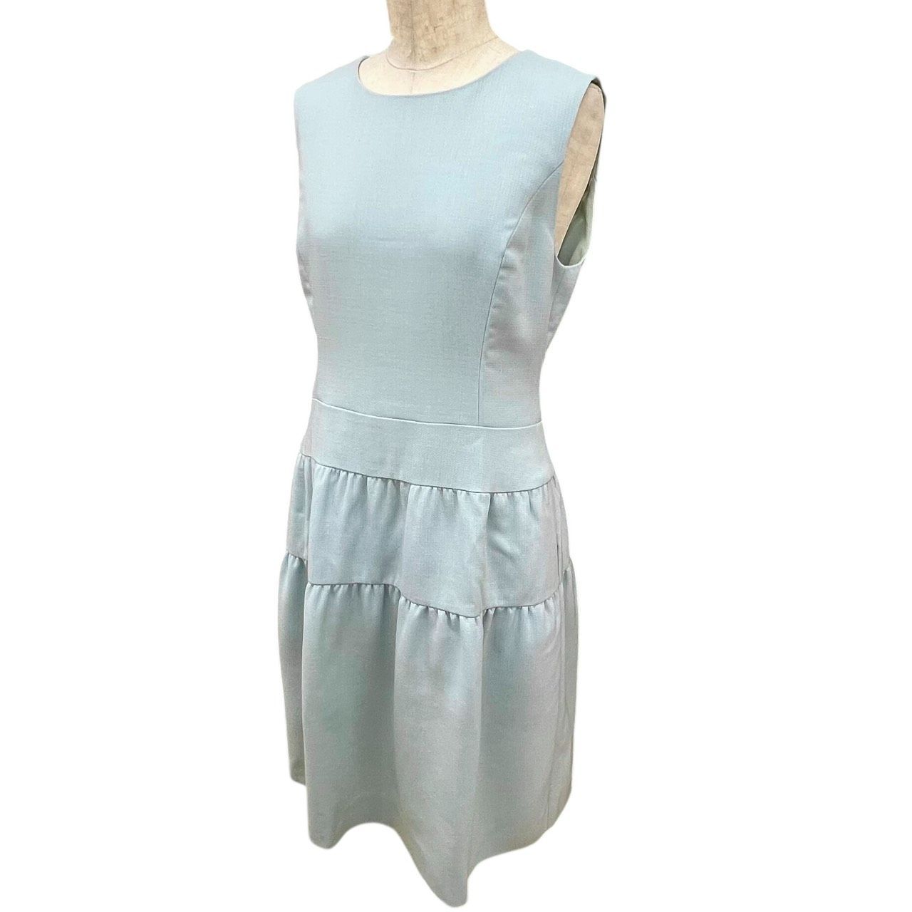 FOXEY フォクシー ワンピース ドレス ティアード 水色 40 2017