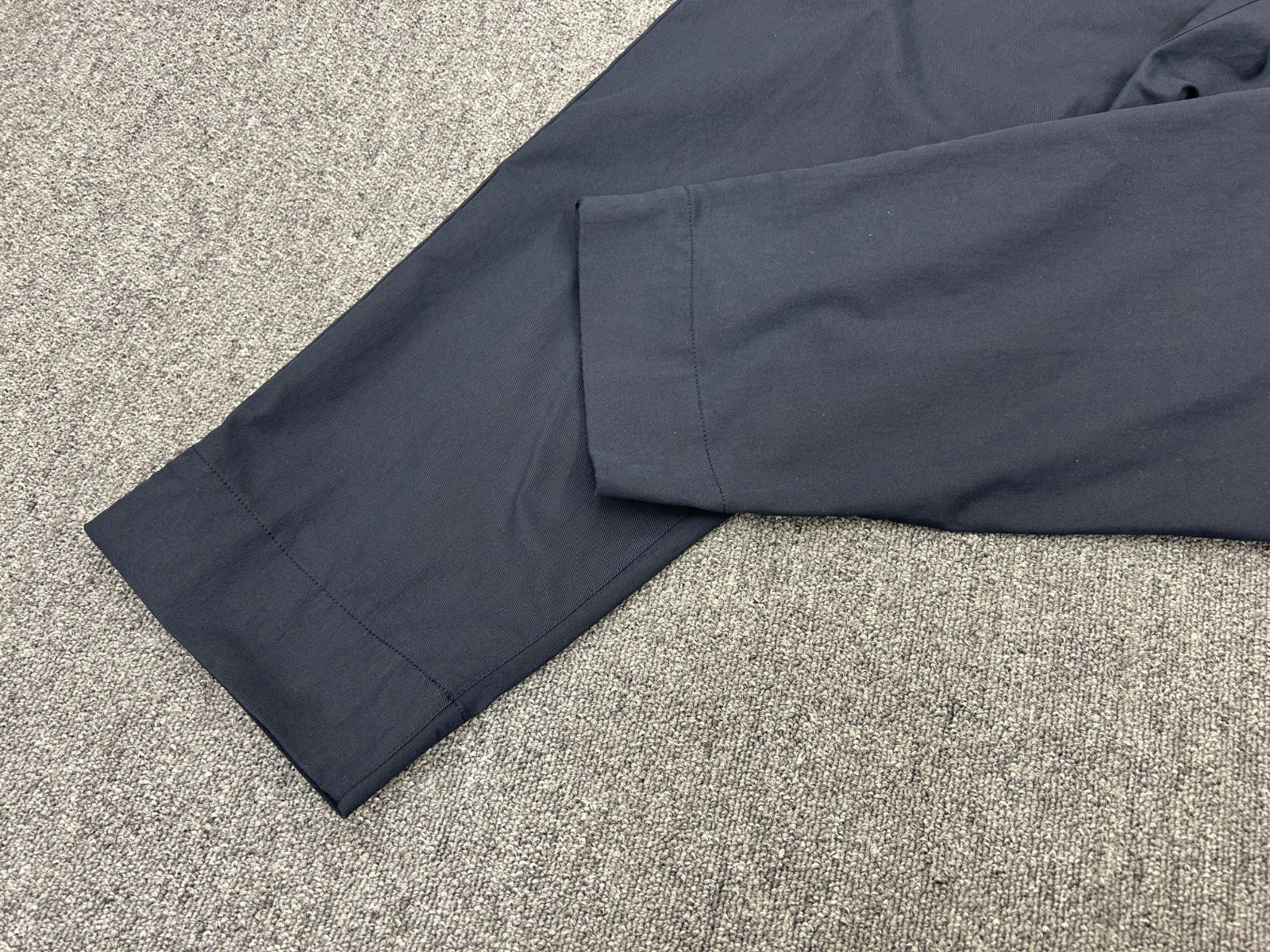 ONE TUCK STRETCH PANTS -BLACK-【8gshoot】