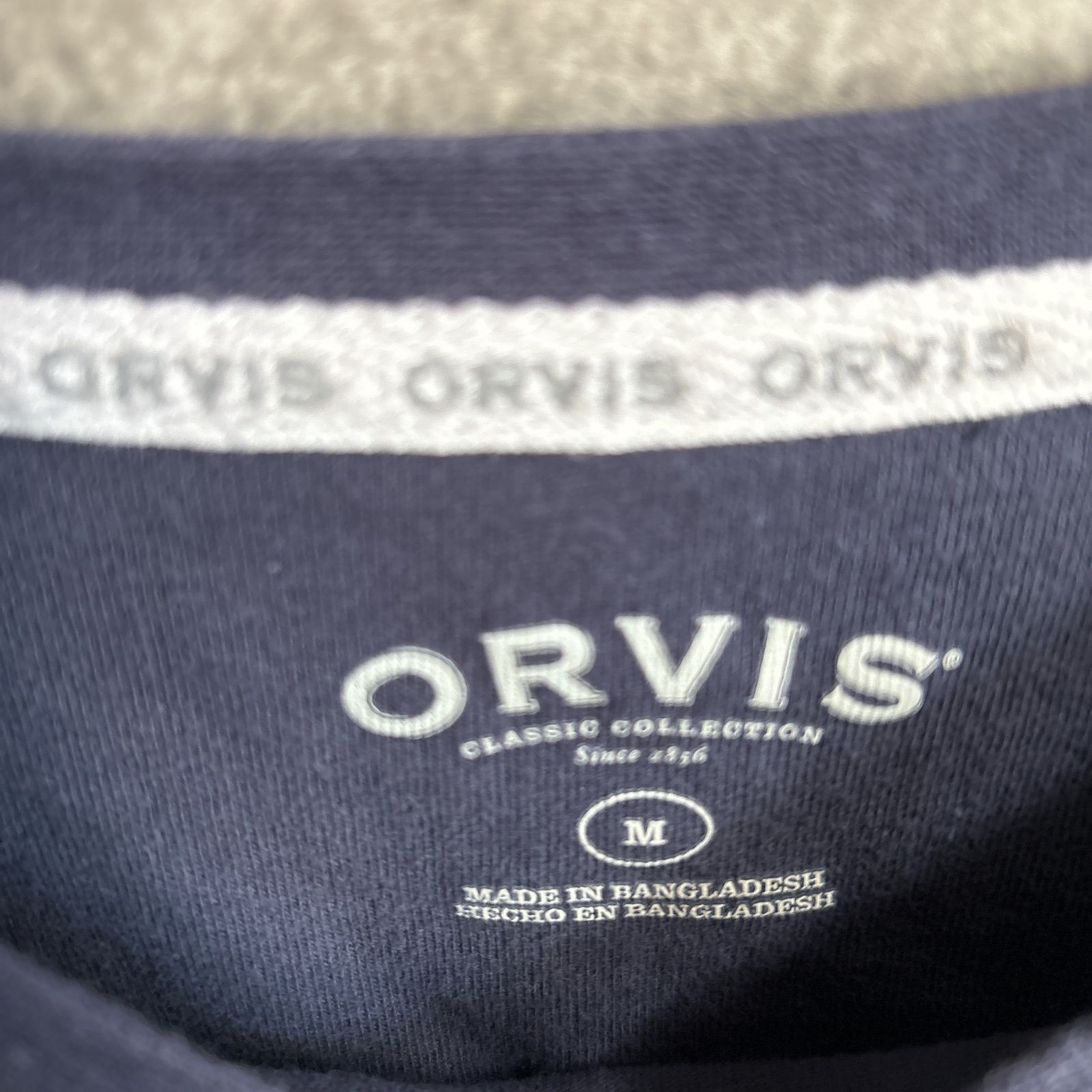 いラインアップ USA【古着】Tシャツ メンズ ORVIS ネイビー 半袖 Mサイズ ウェア