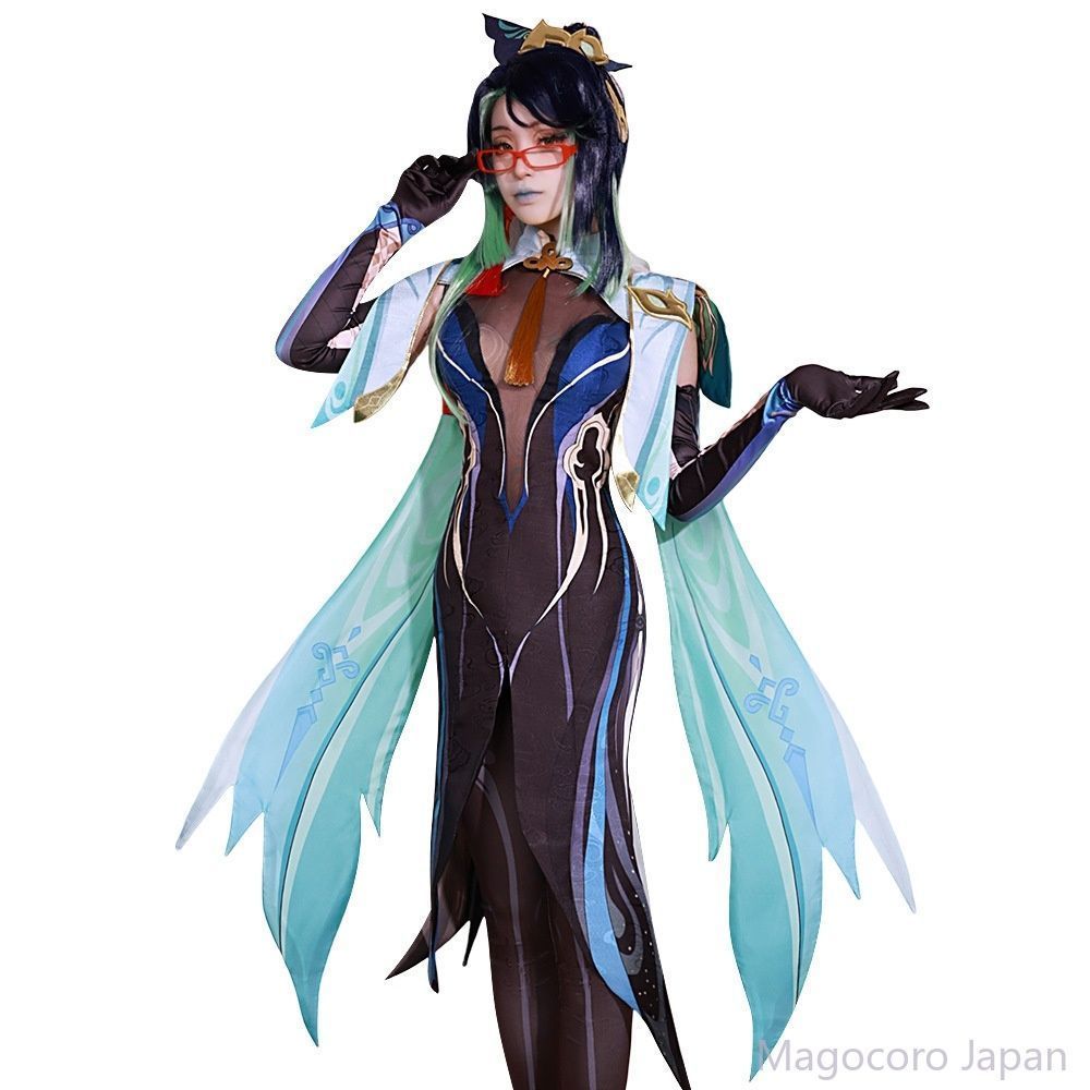 COSPLAY原神閑雲女性用アニメコスチュームセットゲーム留雲借風真君二次元申鶴