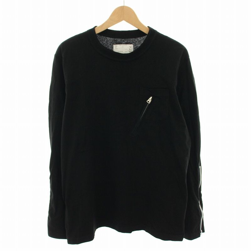 【Hana】美品 sacai ブラック 長袖Tシャツ sacai（Tシャツ/カットソー(七分/長袖)）のフリマアイテム一覧