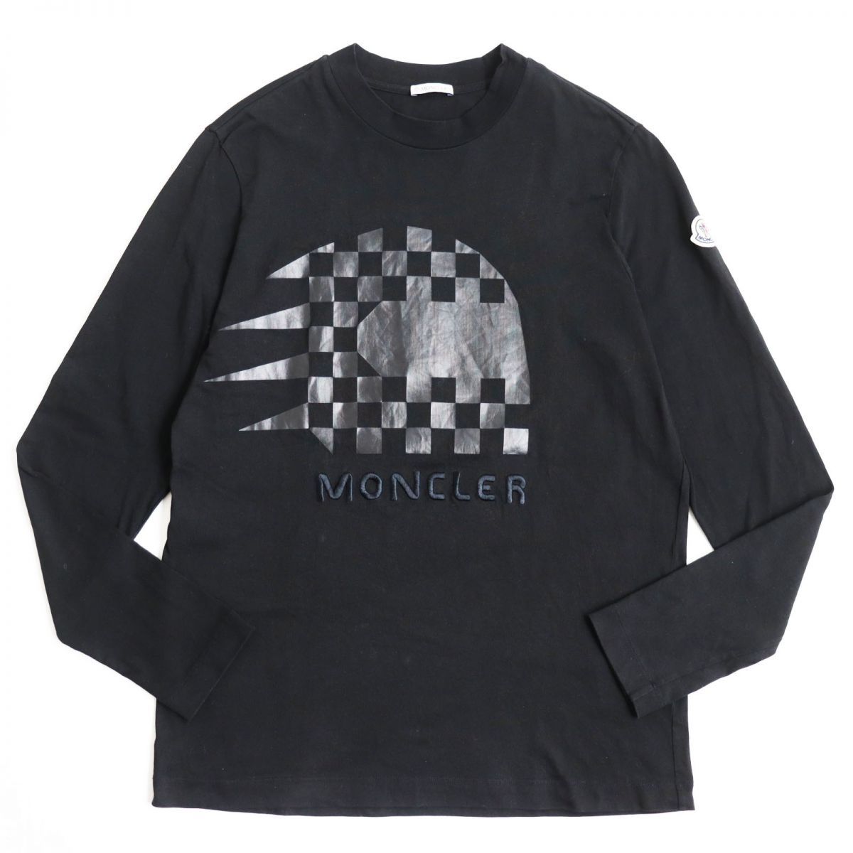 MONCLER】極美品☆ロゴワッペン クルーネック長袖 Tシャツ ロンT
