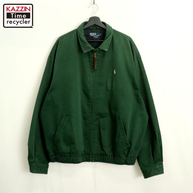 90s RALPH LAUREN チンスト 裏地ブラックウォッチ スイングトップ メンズ 表記XXLサイズ
