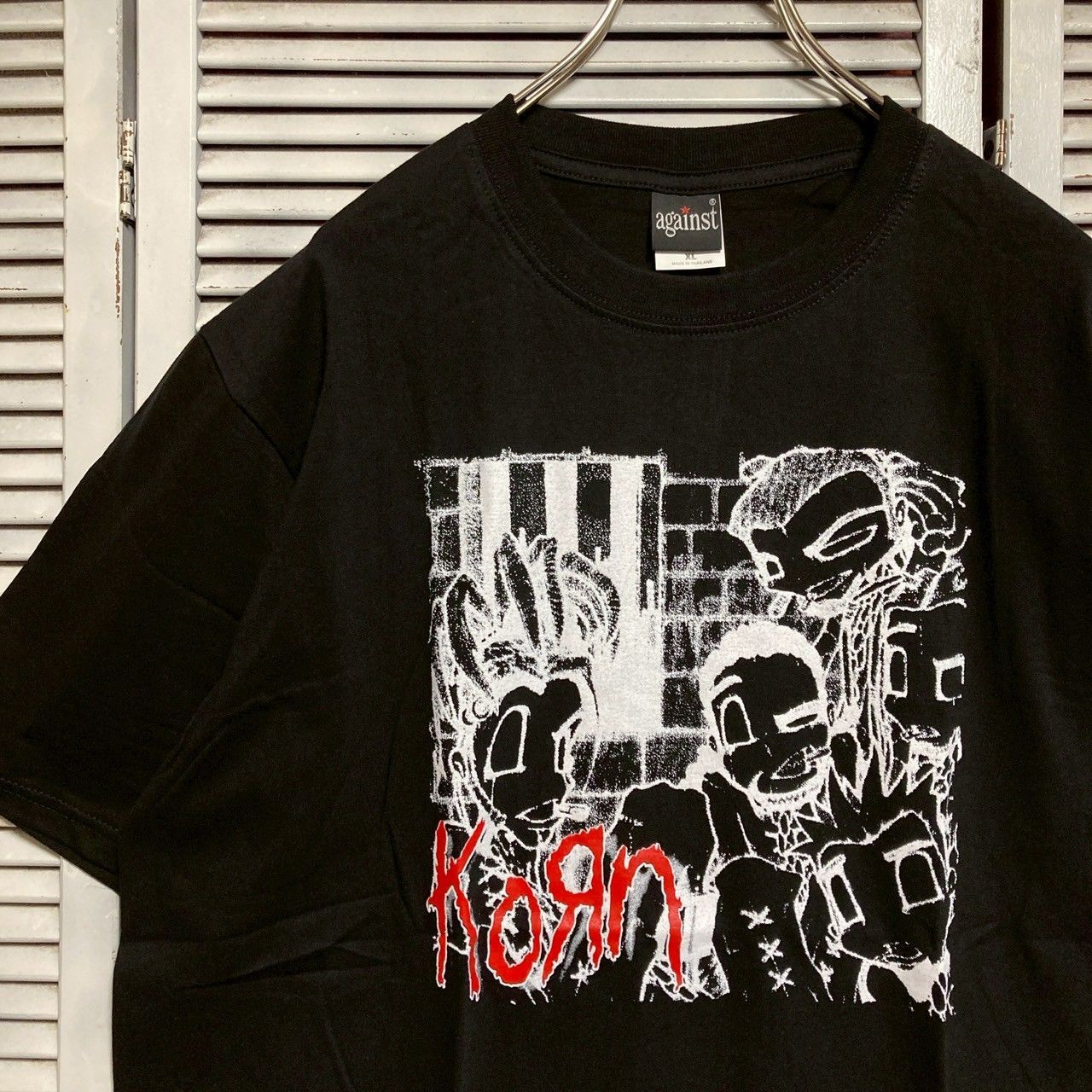 コーン KORN T 黒 バンド ミュージック ロック ツアー ライブ 古着 