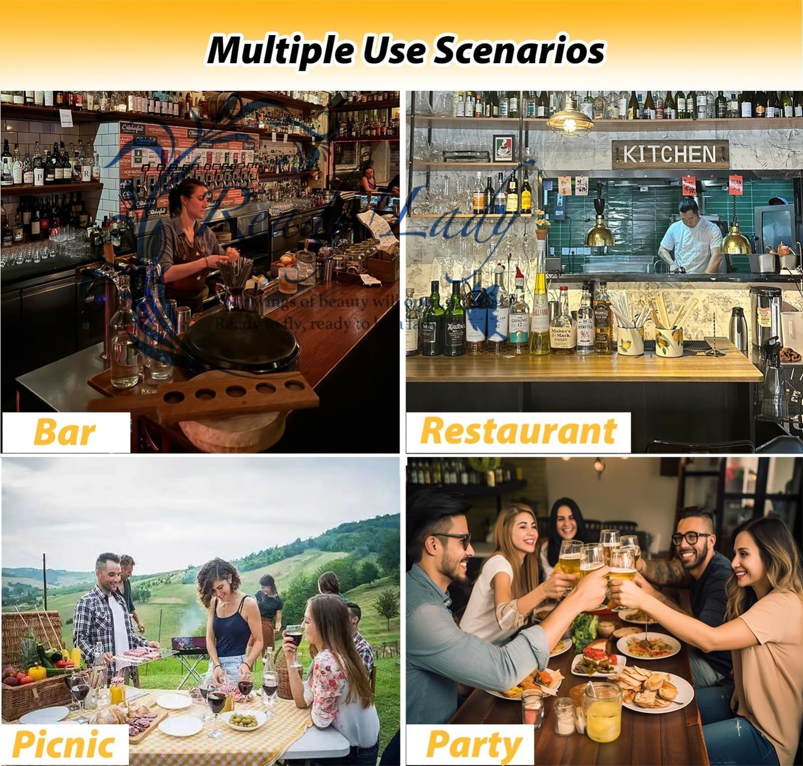 ホームパーティーに最適な3Lミモザタワー 光るライトと氷チューブ付き卓上ビールタワーディスペンサー