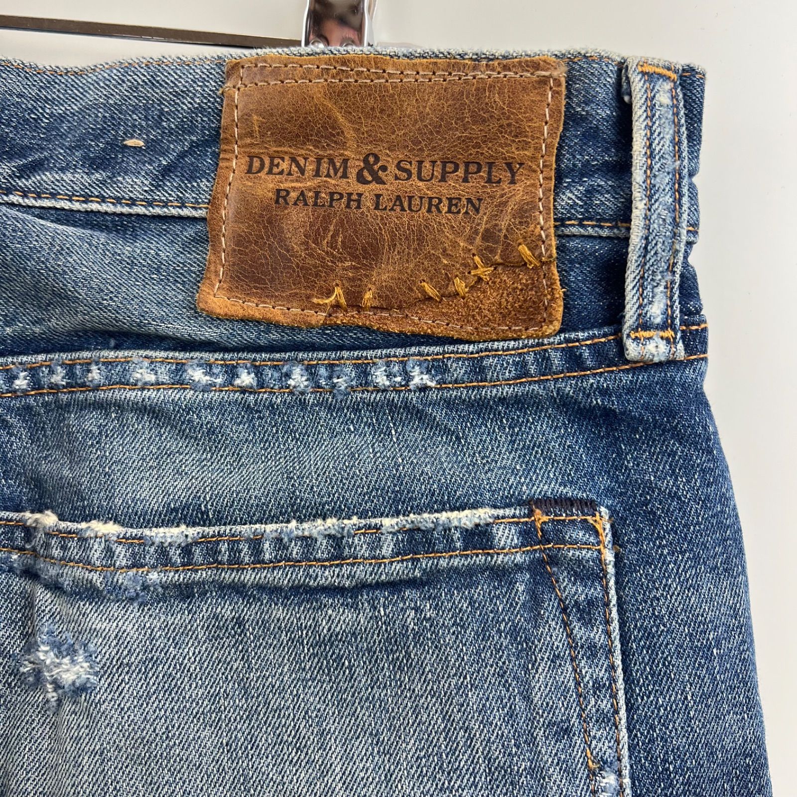 DENIM&SUPPLY ralph lauren BORO damaged straight denim pants w33 