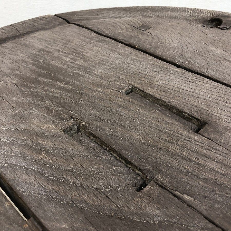 木製 ろくろテーブル 直径約56cm DIYに リメイク家具に 古道具 USTAUSTRALIA_COM_AU