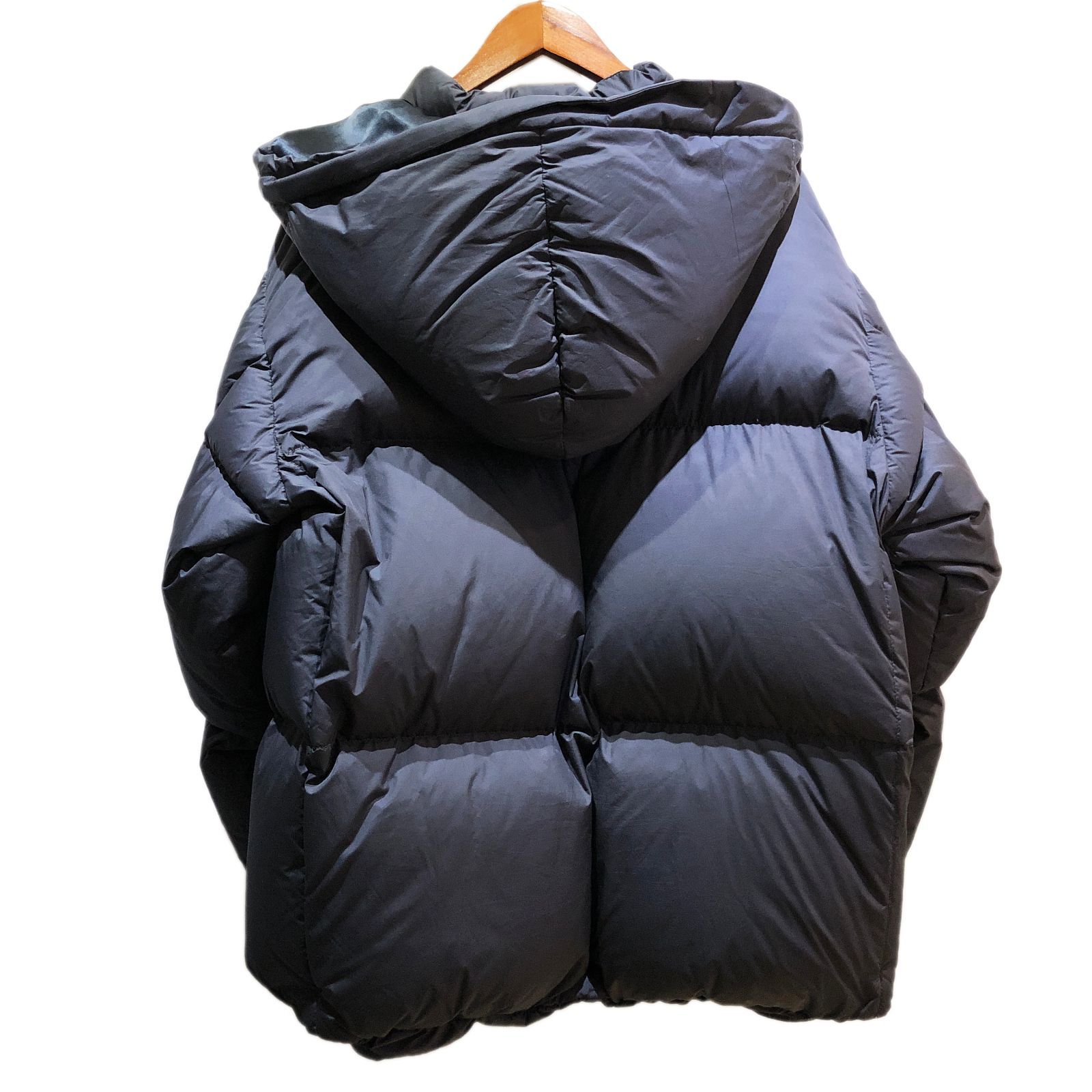 LOUIS VUITTON ルイヴィトン 19AW Leather Trim Hooded Puffer Jacket レザートリム パファー  ダウンジャケット ブルゾン ネイビー RM192Q GHK HHB40W - メルカリ