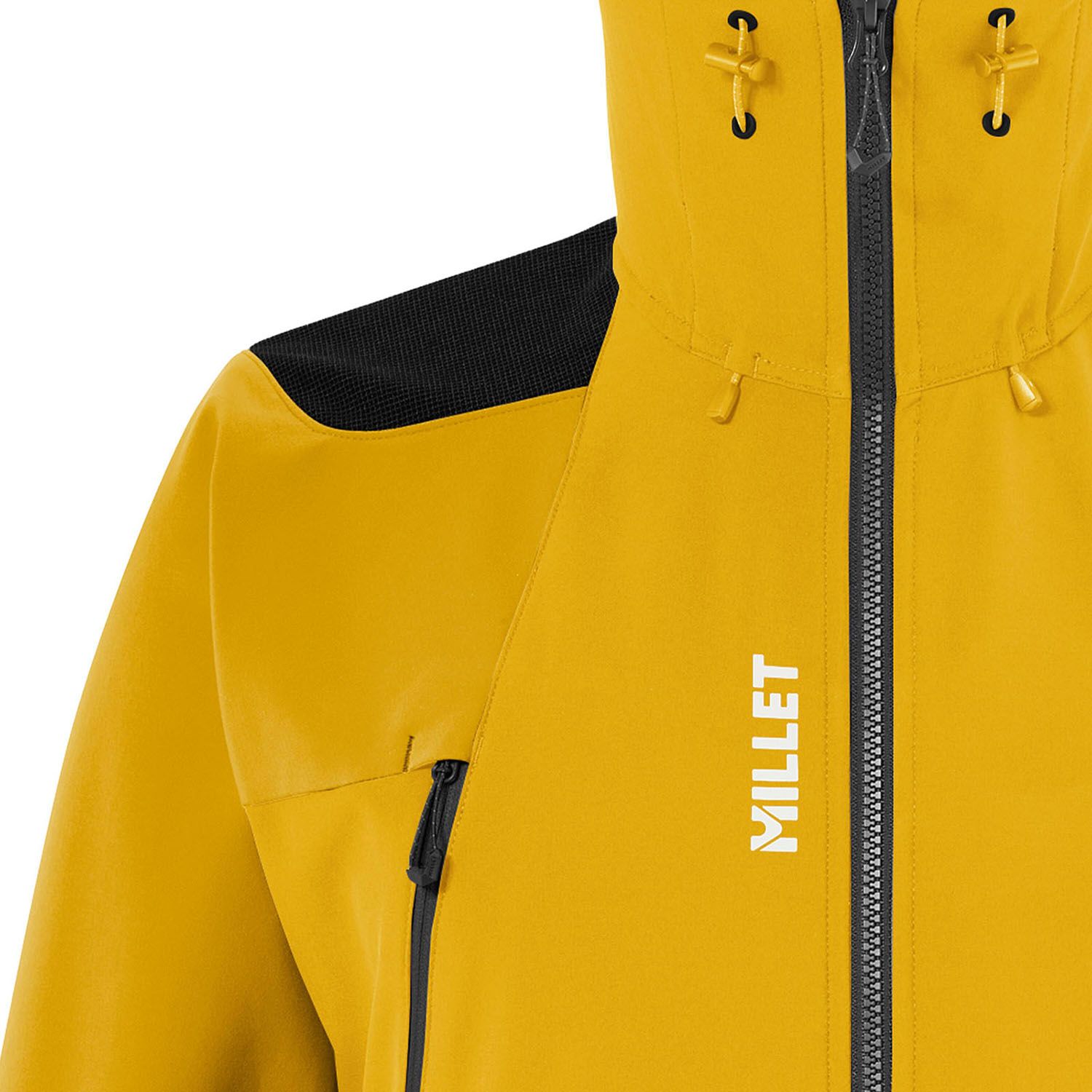 ミレー MILLET アウトドア Kアブソルート シールド ジャケット メンズ シェルジャケット アウター 防風 ウェア トレッキング 登山 ウィンドブレーカー 防寒 ハイキング 撥水 MIV 9017 N 8282 SAFRAN