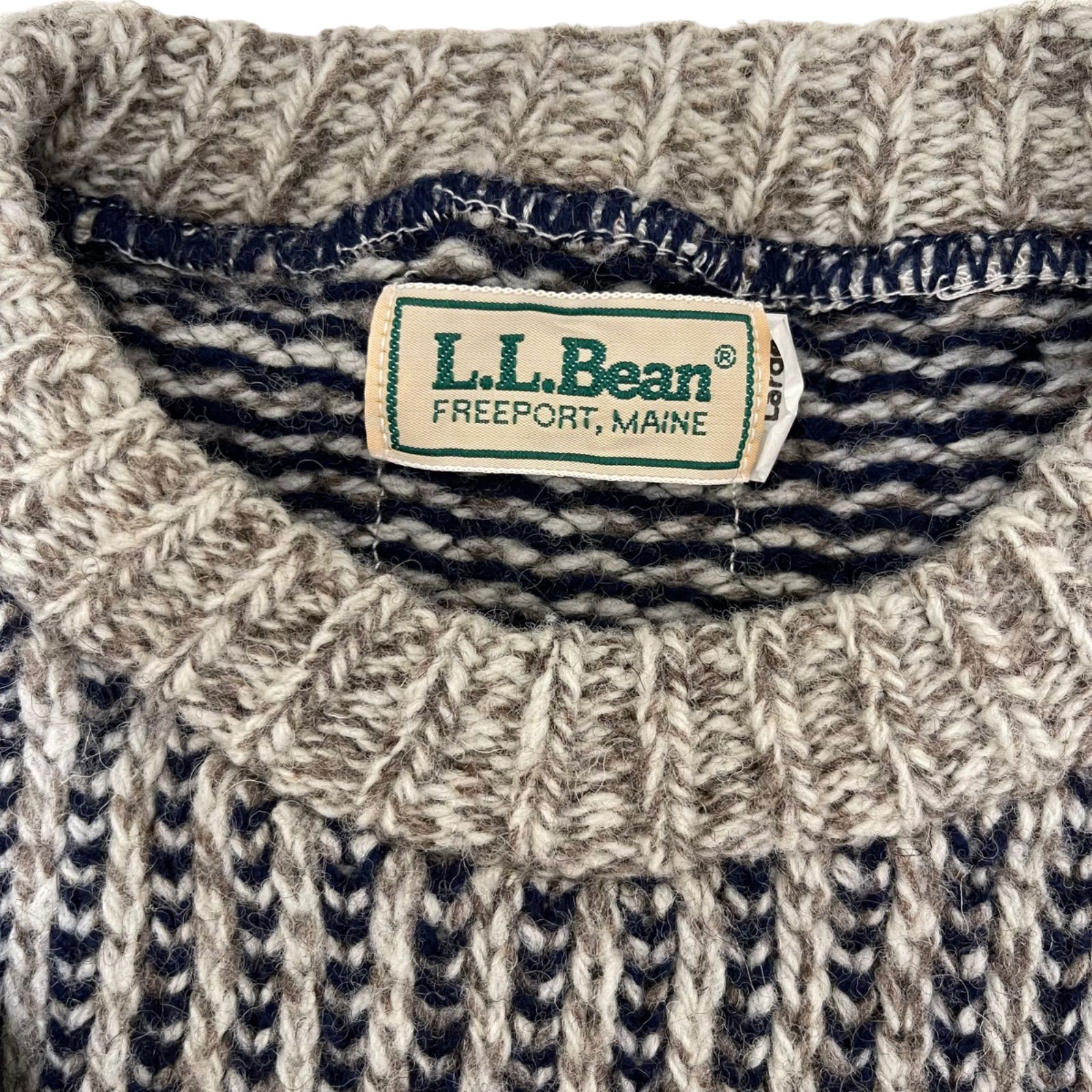 L.L.Bean エルエルビーン ウール ニット セーター プルオーバー グレー 