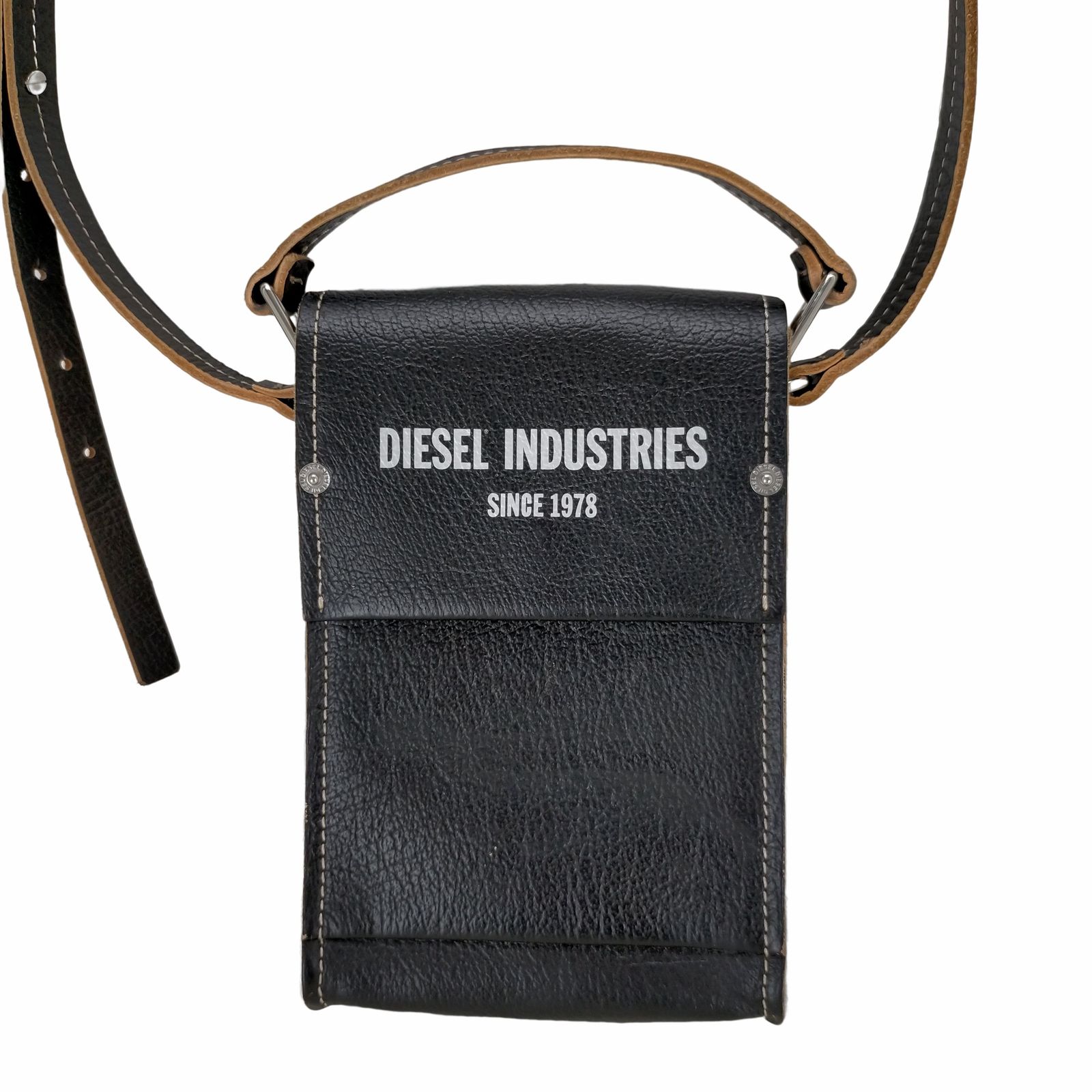 ディーゼル DIESEL Crust-Crossbody レザーショルダーバッグ メンズ