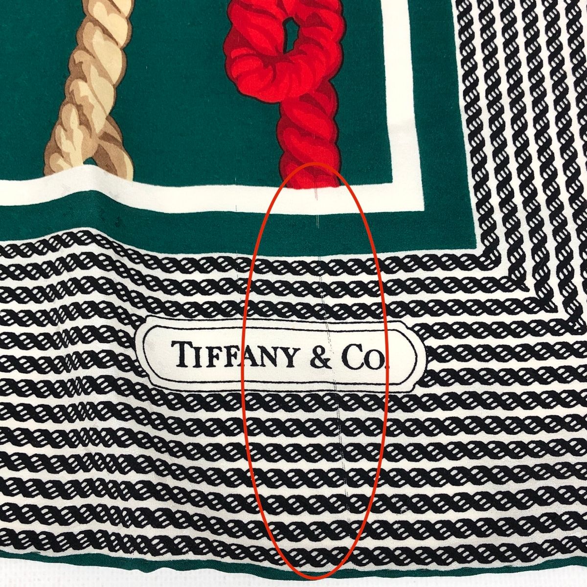 TIFFANY&Co. ティファニー スカーフ ヴィンテージ ロープ シルク