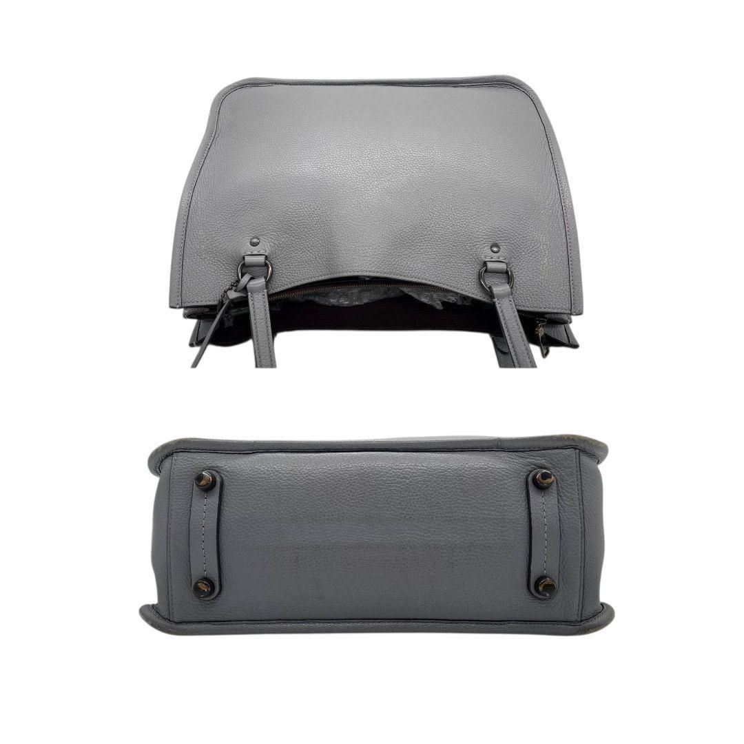 良品 コーチ ハンドバッグ 黒 ワンショルダー A4収納 レザー 本革 s4