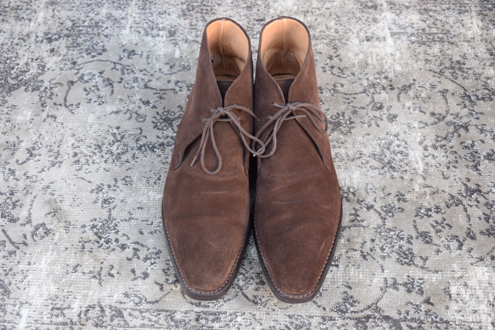 Crockett-Jones クロケットアンドジョーンズ TETBURY テッドベリー チャッカブーツ スエード ダイナイトソール 茶 ブラウン UK7.5 26cm W2751