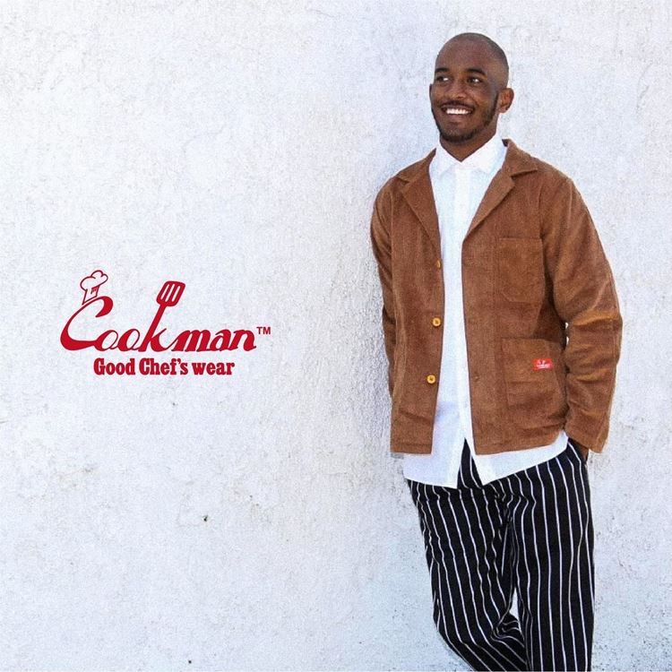 Cookman シェフパンツ Chef Pants Stripe Black Lサイズ