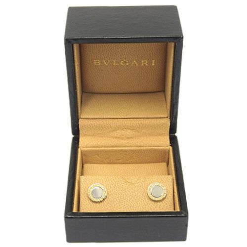 BVLGARI(ブルガリ) K18 イエローゴールド YG ステンレススチール SS ピアス アクセサリー ジュエリー サークル ゴールド金 シルバー銀 レディース 40802095059【中古】【アラモード】