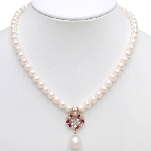 MIKIMOTO(ミキモト) リースモチーフ パール ネックレス ジュエリー