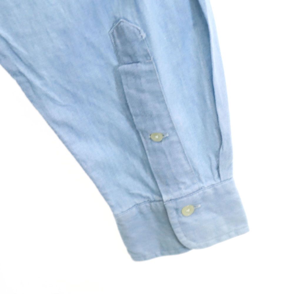 ラルフローレン 90s オールド ポロベア 長袖 シャンブレーシャツ L