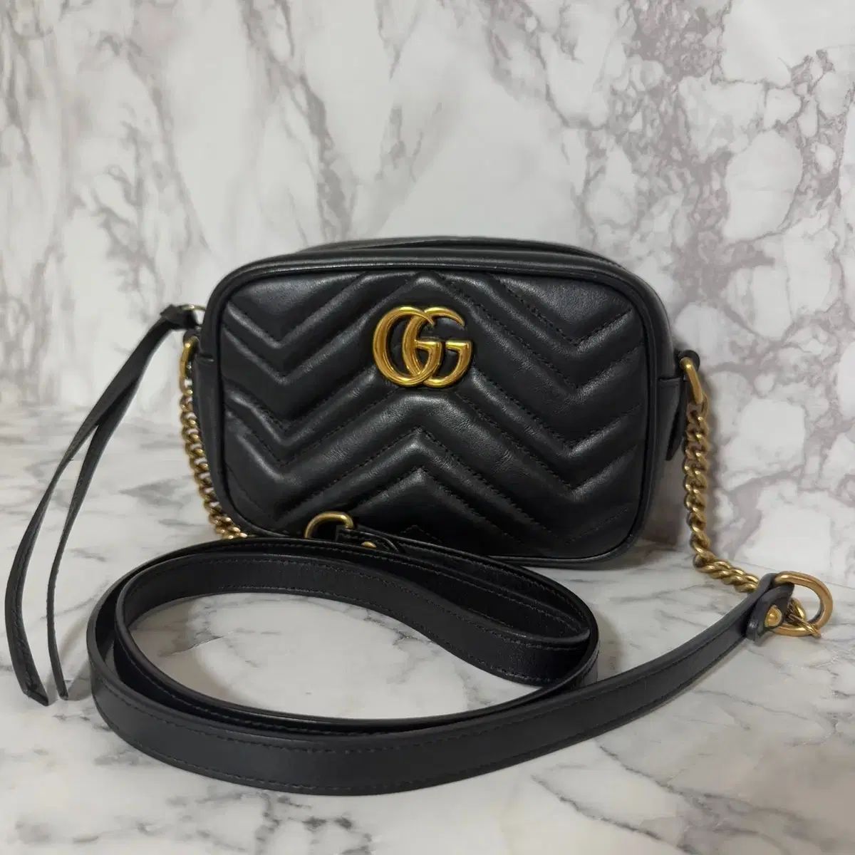 OS GUCCI グッチ マトラッセ ショルダーバッグ バッグ