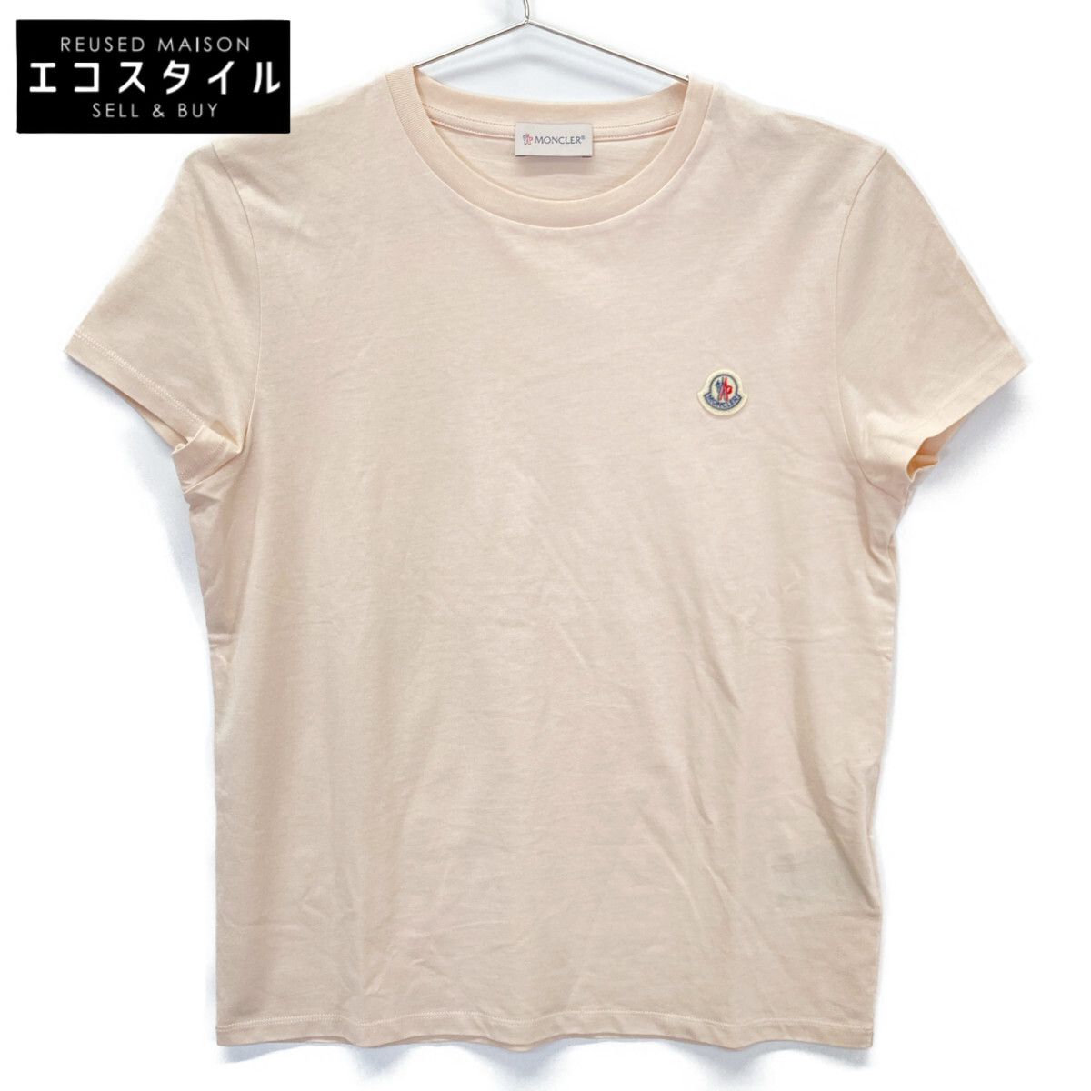 MONCLER モンクレール ﾍﾞｰｼﾞｭ ｺｯﾄﾝ ﾛｺﾞﾜｯﾍﾟﾝ Tｼｬﾂ 14A