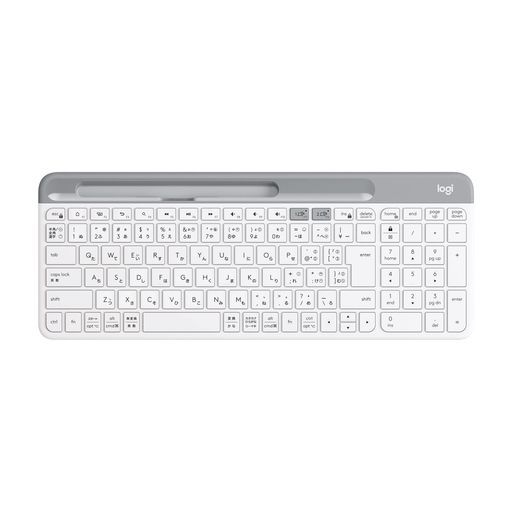 Logicool(ロジクール)静音BluetoothワイヤレスキーボードK580OWオフホワイト超薄型小型Unifyingテンキー無線WindowsMaciPadiOSAndroidChromeSurfaceK580