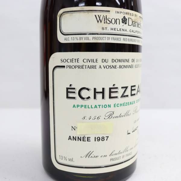 DRC ECHEZEAUX（エシェゾー）1987 13％ 750ml ※キャップダメージ