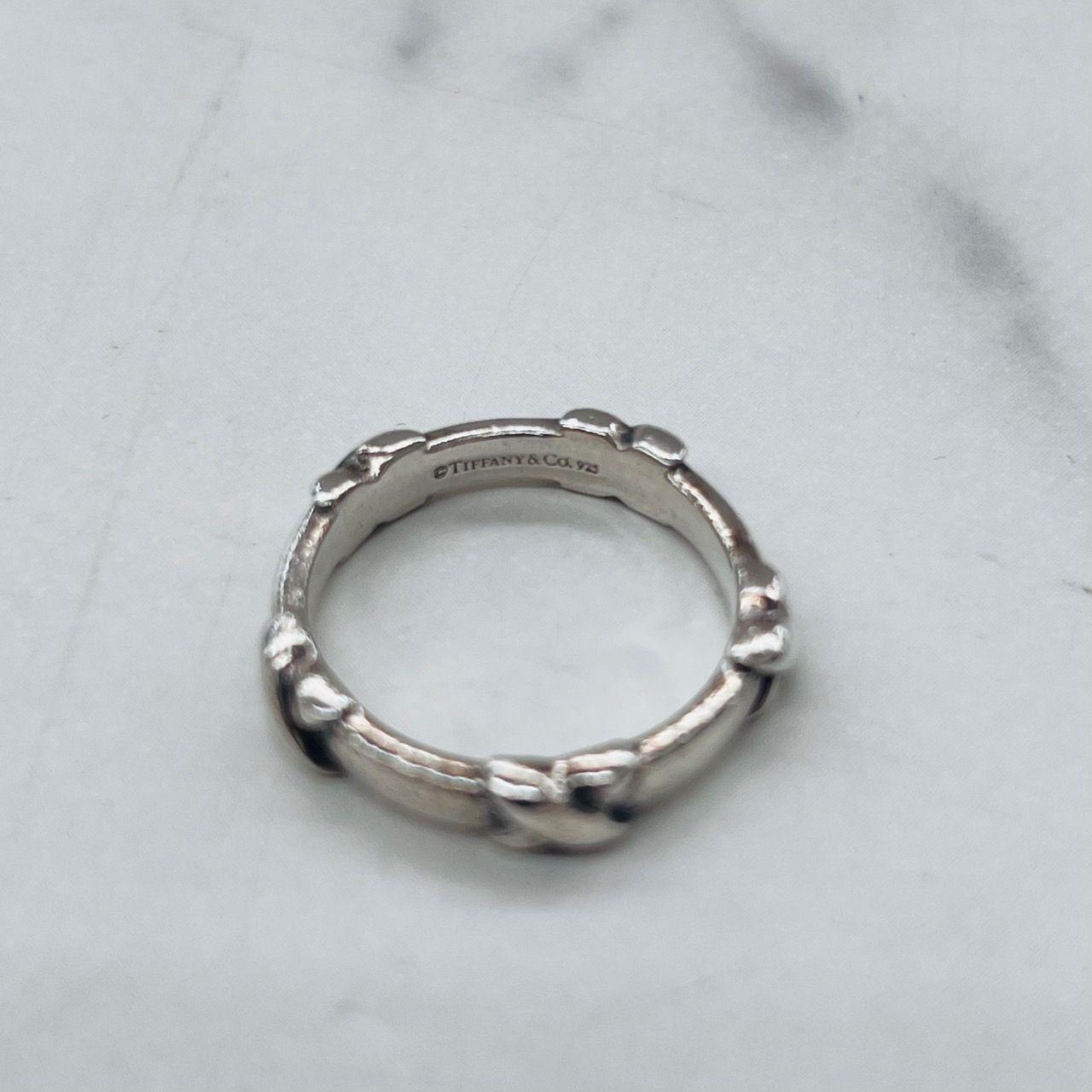 TIFFANY&CO. ティファニー クロス リング SV925 17号 - メルカリ